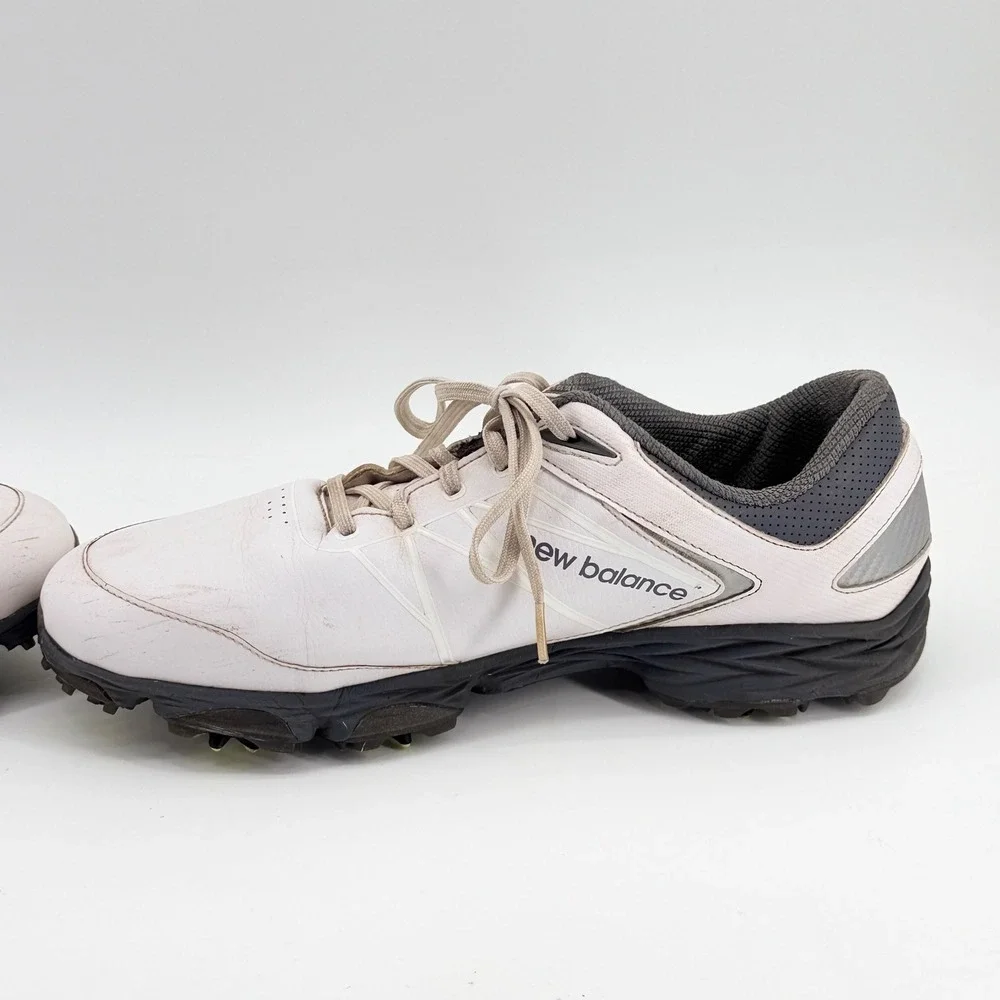 New Balance NBG2005 White Grey Waterproof Spiked Golf Shoes Mens 13 D
